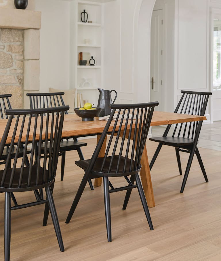 Modern Dining Room Furniture Sets, Medium Brown Wood Dining Chairs